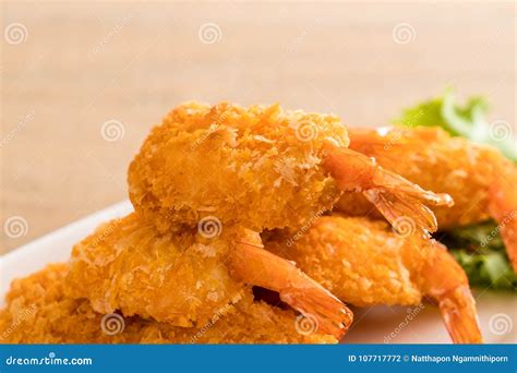 Deep fried shrimp stock photo. Image of dinner, prepared - 107717772