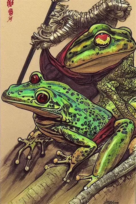 Frog Samurai Concept Art By James Gurney And M Bius Stable