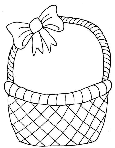 Empty Fruit Basket Coloring Page