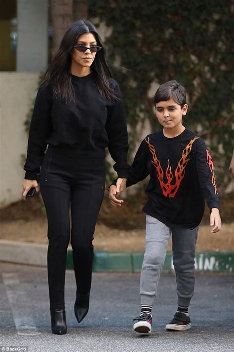 Kourtney Kardashian Steps Out With Son Mason In La Daily Mail Online