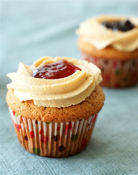 Alice And The Mock Turtle Peanut Butter And Jelly Cupcakes