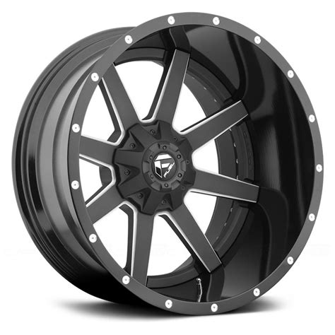 Fuel® Maverick 2pc Wheels Black With Milled Accents Rims