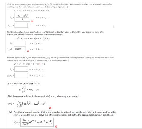 Solved Find The Eigenvalues N And Eigenfunctions Yn X For Chegg