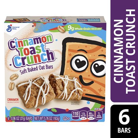 Cinnamon Toast Crunch Soft Baked Oat Bars Snack Bars 6 Ct 5 76 Oz