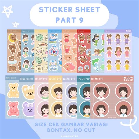 Jual Stiker Sheet Aesthetic Stiker Journal Bujo Deco Planner Polco Deco