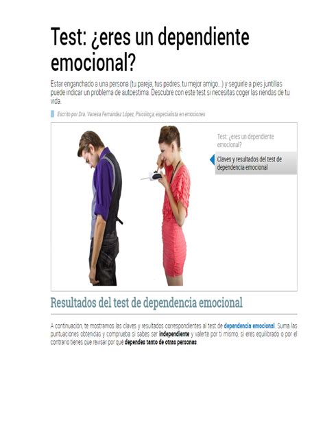 Test De Dependencia Emocional Psicologia Clinica I Unheval Studocu