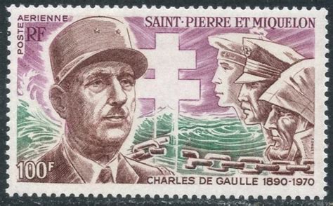 ST PIERRE MIQUELON Sc C50 1972 Charles De Gaulle Complete OG Mint