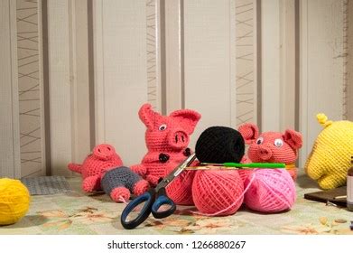 Soft Toys Pigs Handmade Stock Photo 1266880267 | Shutterstock