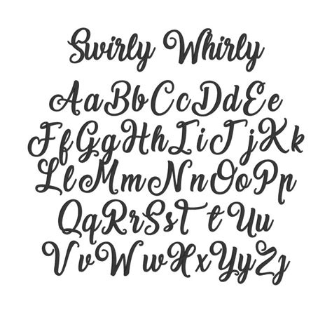 Swirly Whirly Font Hand Lettering Alphabet Fonts Lettering Styles