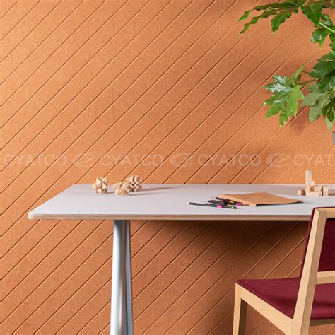 Polyester Diagonal Grooved Pet Acoustic Panel Cyatco Akupanel