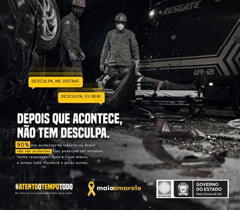 Detran MS Disponibiliza Material De Apoio Para Campanha Maio Amarelo