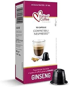 60 Capsule caffè al ginseng amaro compatibili Nespresso Italian