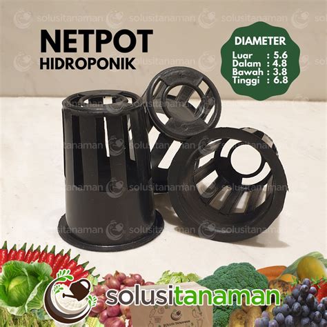 Jual Netpot SOLUSI 7cm Hidroponik 30 Pcs Wadah Media Tanam Rockwool