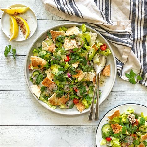 Fattoush Salad With A Mint Sumac Dressing