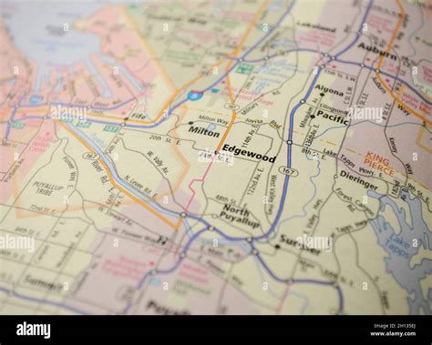 Map of the city of Edgewood, WA Stock Photo - Alamy