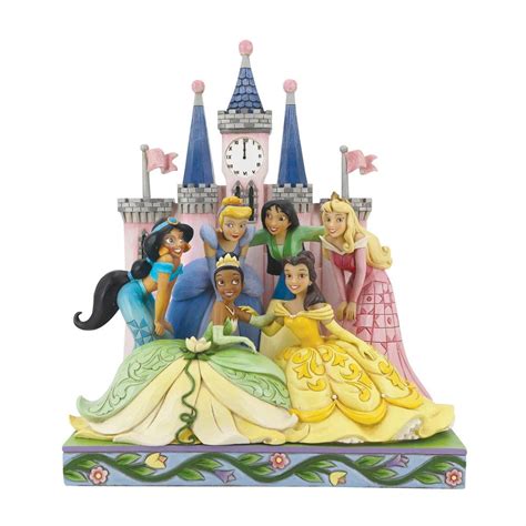 Disney Traditions Disney Princesses in Front of Castle Statue