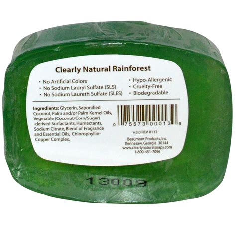 Clearly Natural Glycerine Bar Soap Rainforest – 4 oz – Cornerstone For ...