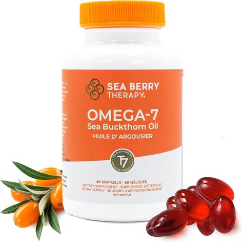 Sea Berry Therapy Omega 7 Softgels Premium Organic Himalayan Sea