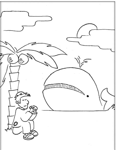 Jonah And The Big Fish Coloring Page - Coloring Home