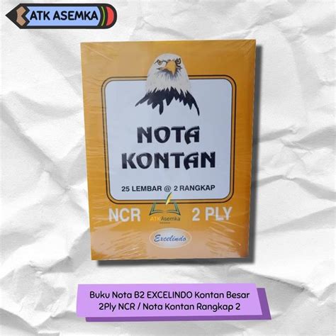 Jual Buku Nota B Excelindo Kontan Besar Ply Ncr Nota Kontan Rangkap