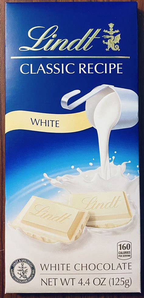 New Lindt Classic Recipe White Chocolate Bar 4 4 Oz 1 Bar Free Shipping Ebay