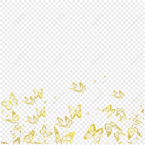 Golden Butterfly Border,gold Powder,frame PNG Hd Transparent Image And ...