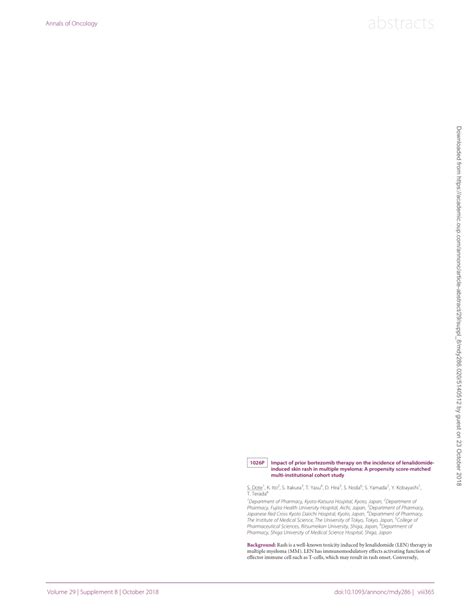 (PDF) 1026PImpact of prior bortezomib therapy on the incidence of ...