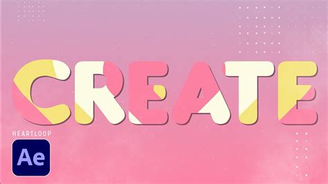 Heartlooping Text Animation Illustrator And After Effects Tutorial