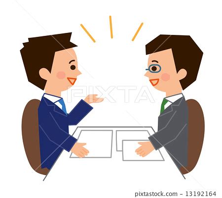 Salary Man Conversation Stock Illustration Pixta