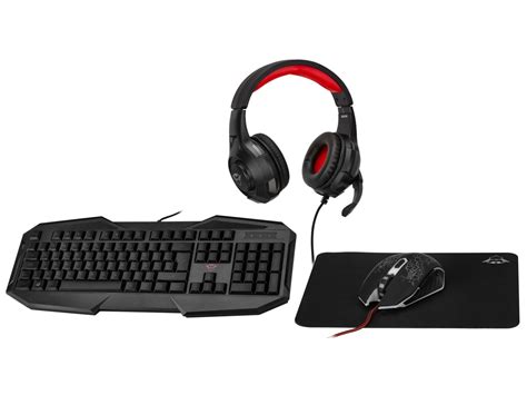 Bundle Gaming Trust Gxt Rw Teclado Rato Auscultadores Tapete