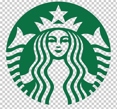 the starbucks logo is shown in green and white, with stars on it's head