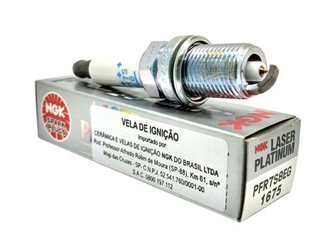 NGK PFR7S8EG VELA DE IGNIÇÃO LASER PLATINUM 4 VELAS Rei da Ignicao