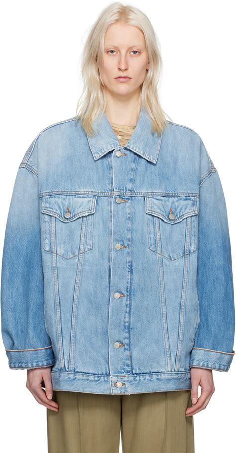 Acne Studios Blue Oversized Denim Jacket Ssense