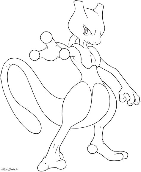 mewtwo pokemon mewarnai gambar