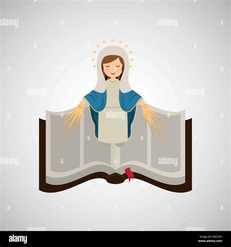 Virgin Mary Immaculate Conception Bible Icon Stock Vector Image And Art Alamy