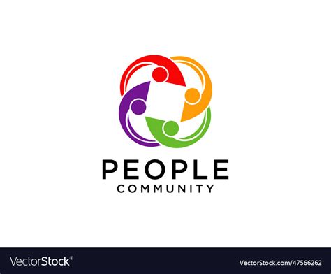 Abstract People Symbol Togetherness And Community Vector Image