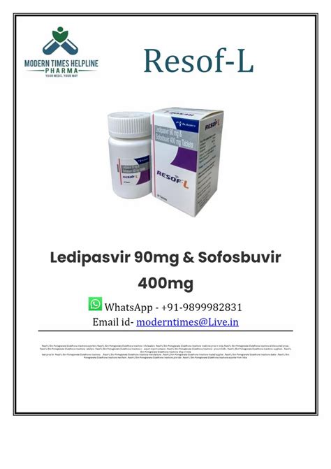 Resof L 90 400mg Tablets At Best Price In New Delhi By Modern Times