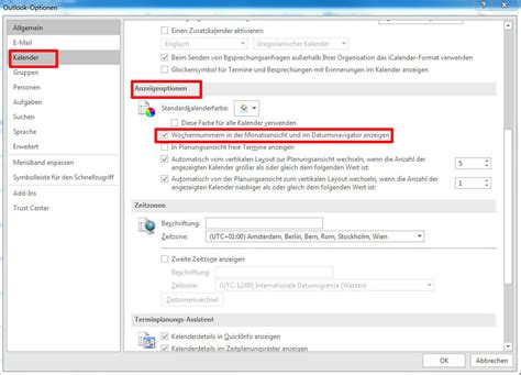 Outlook Kalenderwochen Anzeigen Andreas Blog
