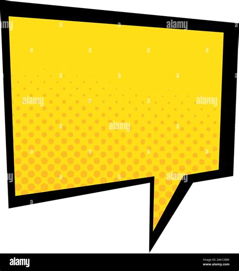 Speech Bubble Yellow Color Pop Art Style Stock Vector Image And Art Alamy