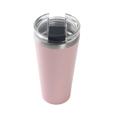 Mainstays 20oz Double Wall Vacuum Sealed Stainless Steel Tumbler Pearl Blush