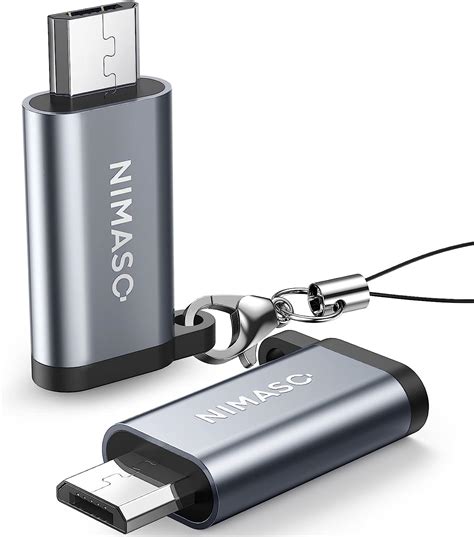 Amazon Nimaso Type C To Micro Usb 変換アダプター【56kΩレジスタ搭載 2個セット】 Xperia、galaxy、nexus、huawei等micro