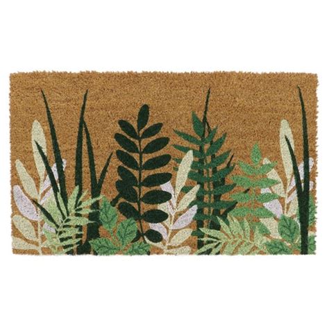 Greenery Latex Coir Doormat X Cm Jvl Homeware Solutions