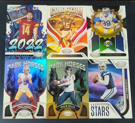 Panini Certified Football Inserts With Serial Numbered Mirrors You