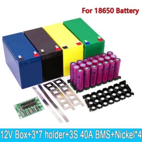 12v 3s 7p Li Ion Battery Pack Diy Kit Storage Box 18650 Holder 3s 40a Bmsnickel Ebay