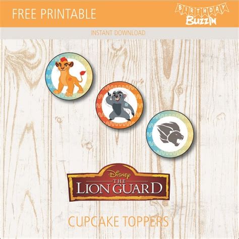 Cupcake Toppers Diy Diy Cupcakes Themed Cupcakes Lion Guard Birthday