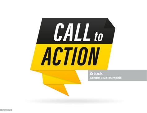 Call To Action Origami Style Speech Bubble Banner Poster With Text Call