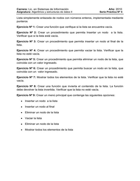 Enunciados De Las Series De Trabajos Pr Cticos N