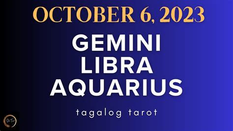 October 6 2023 🔮 Air Signs ♊️gemini♎️libra♒️aquarius🌈 Tagalog Tarot