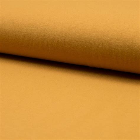 Tissu Jersey Luxe Uni Ocre Tissus Des Ursules