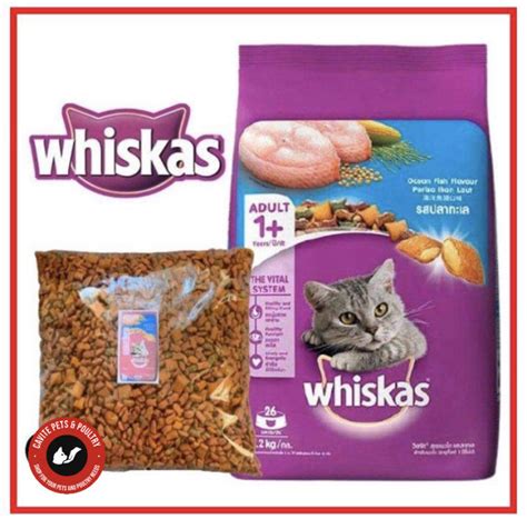 Whiskas Adult Cat Food 1 Years OCEAN FISH FLAVOR 1KG REPACKED